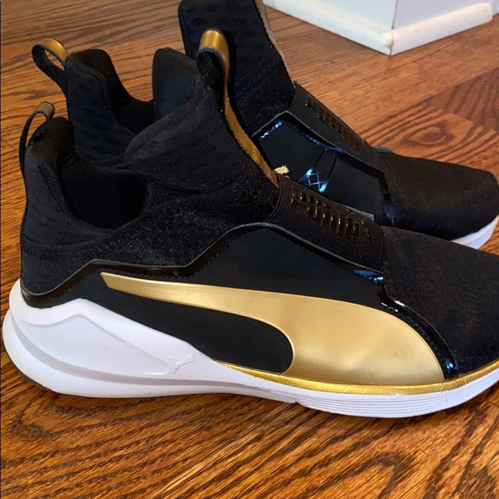 Puma Fierce Black And Gold Sneakers